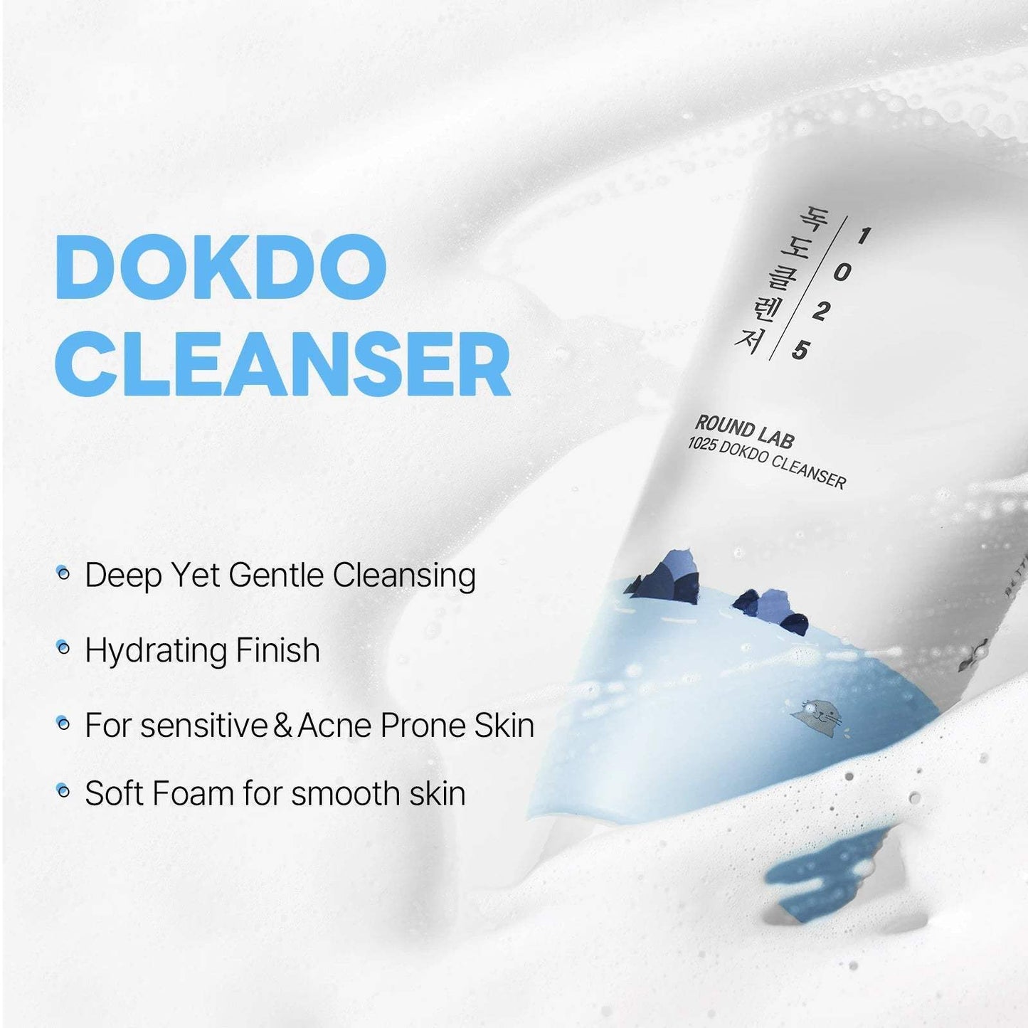 ROUND LAB 1025 Dokdo Cleanser veido prausiklis. Korėjietiška kosmetika