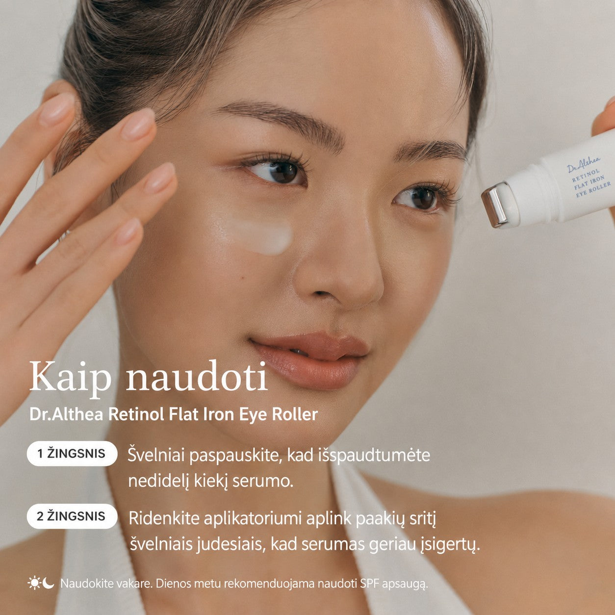 Dr.Althea Retinol Flat Iron Eye Roller paakių serumas su retinoliu
