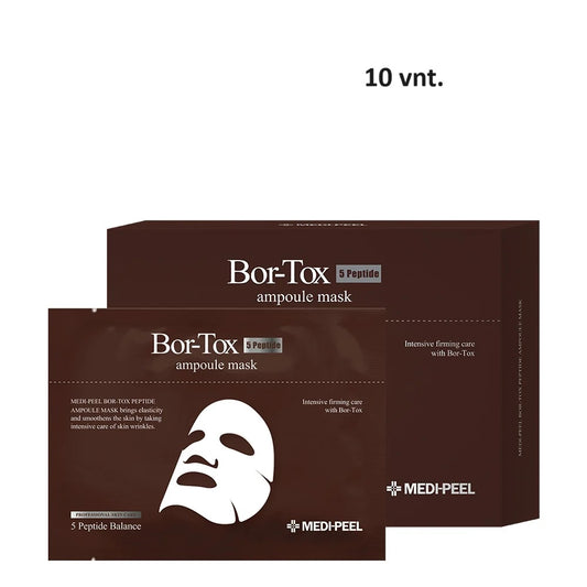10 vnt MEDI-PEEL Peptide Tox Bor Ampoule Mask lakštine veido kaukė su peptidais