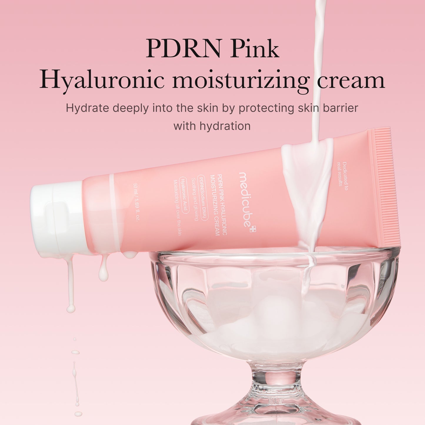 MEDICUBE PDRN Pink Hyaluronic Moisturizing Cream. Korėjietiška kosmetika