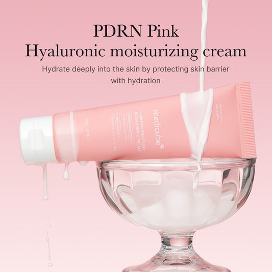 MEDICUBE PDRN Pink Hyaluronic Moisturizing Cream. Korėjietiška kosmetika