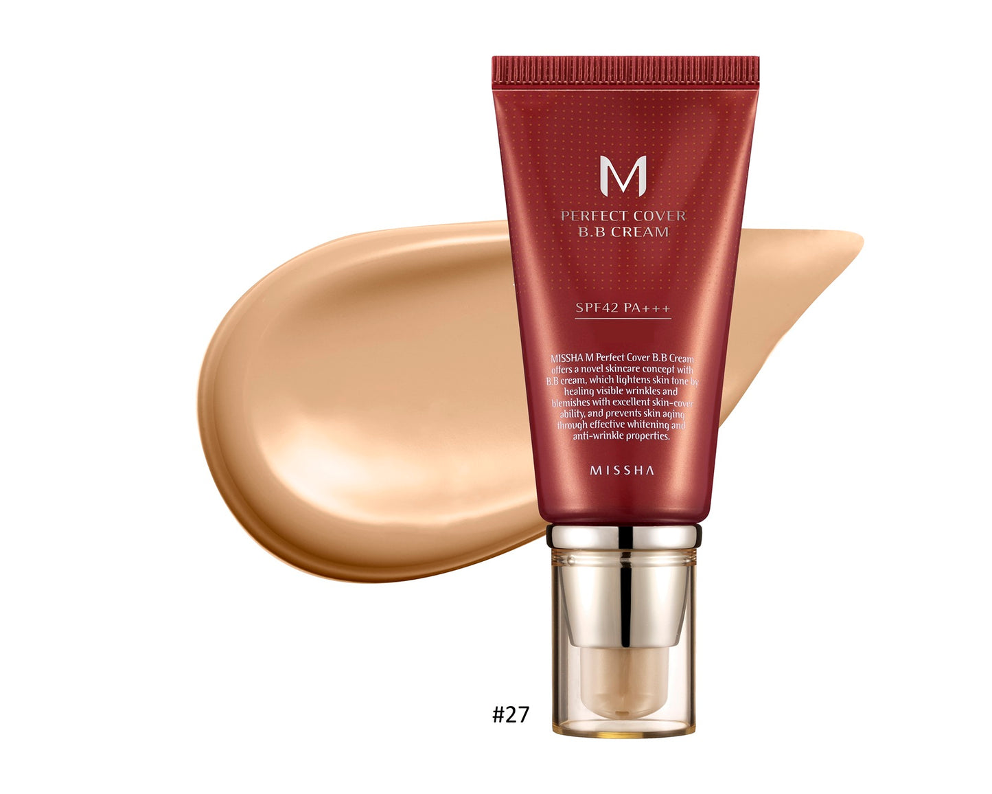 Missha M Perfect Cover BB kremas, 50ml No 27 Honey Beige