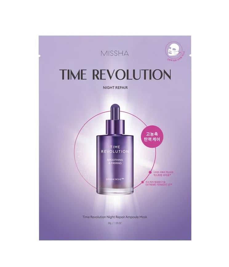 MISSHA NIght Repair Probio Ampoule Sheetmask lakštinė kaukė, 30g