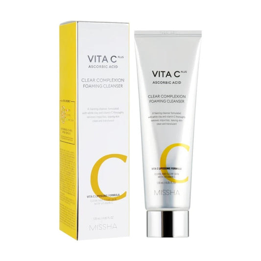 MISSHA Vita C Plus Clear Complexion Foaming Cleanser veido prausiklis. Korėjietiška kosmetika