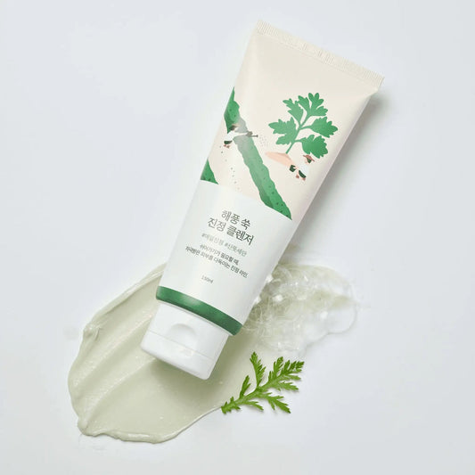 ROUND LAB Mugwort Calming Cleanser raminamasis prausiklis. Korėjietiška kosmetika