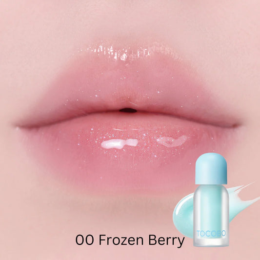 TOCOBO Juicy Berry Plumping Lip Oil blizgus lūpų aliejus 00 Frozen Berry su intensyviu (max) putlinančiu efektu