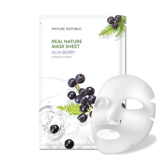 Nature Republic Real Nature Mask Sheet Acaiberry lakštinė veido kaukė