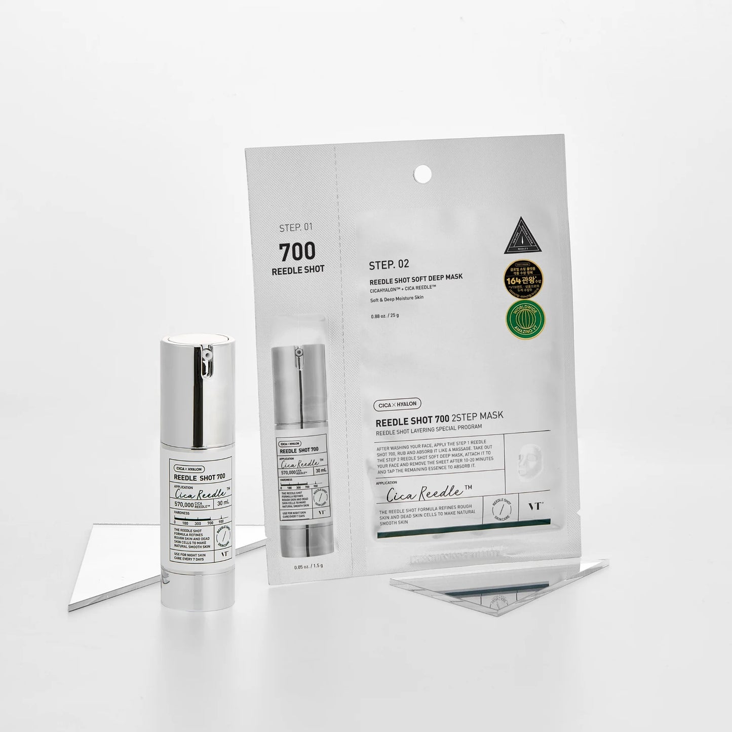 VT Cosmetics - Reedle Shot 700 2-Step Mask ampulė + lakštinė kaukė