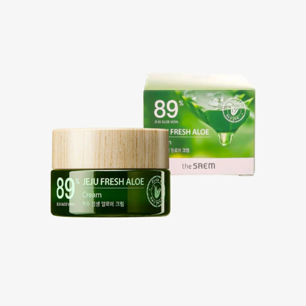 The Saem Jeju Fresh Aloe Crem veido kremas. Korėjietiška kosmetika
