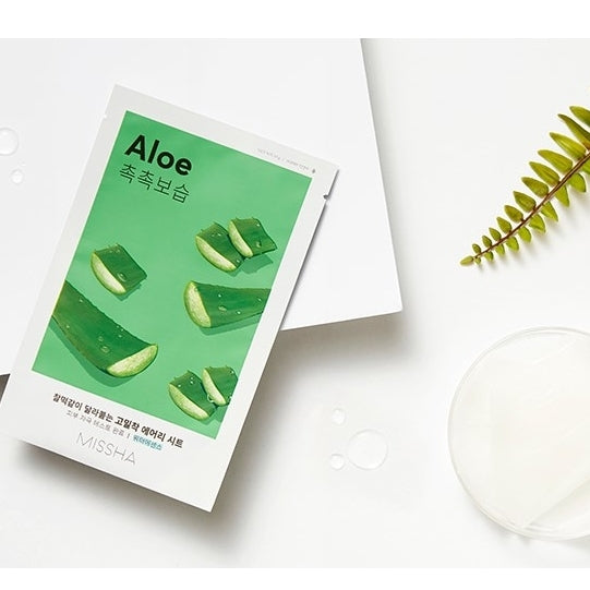 MISSHA Airy Fit Sheet Mask (Aloe) lakštinė veido kaukė, 19g