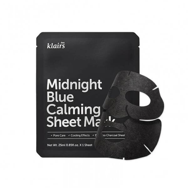Klairs Midnight Blue Calming Sheet Mask lakštinė kaukė, 25ml
