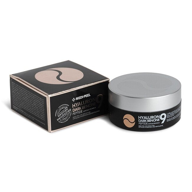 Medi-Peel Hyaluron Dark Benone Peptide 9 Ampoule Eye Patch. Paakiu pagalveles. Korėjietiška kosmetika Koreamour
