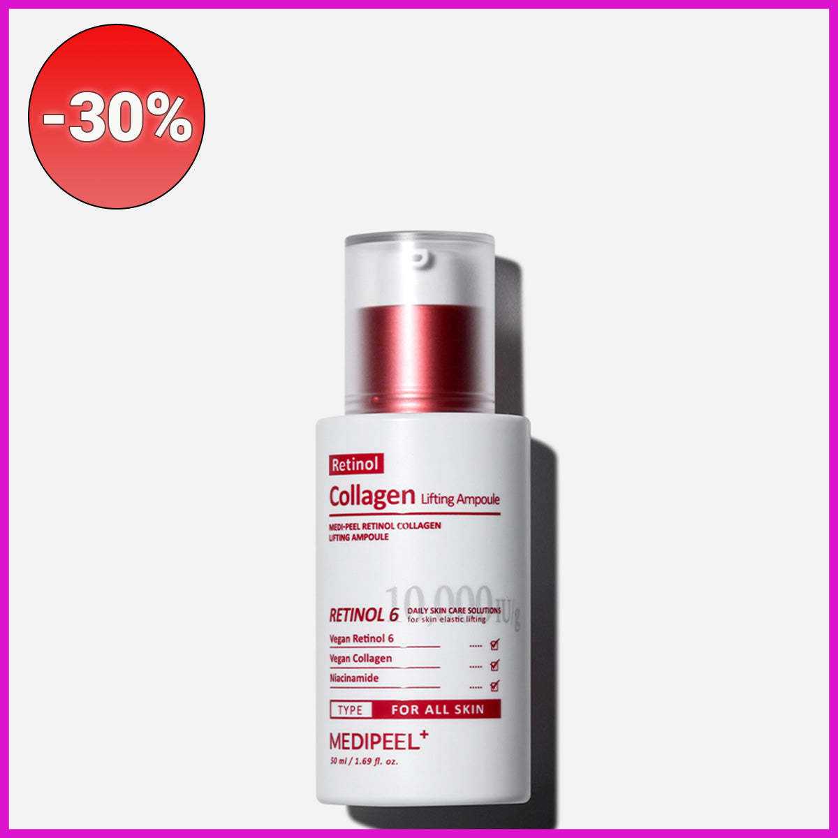 Medi-Peel retinol collagen lifting ampoule veido serumas su retinoliu. Korėjietiška kosmetika Koreamour