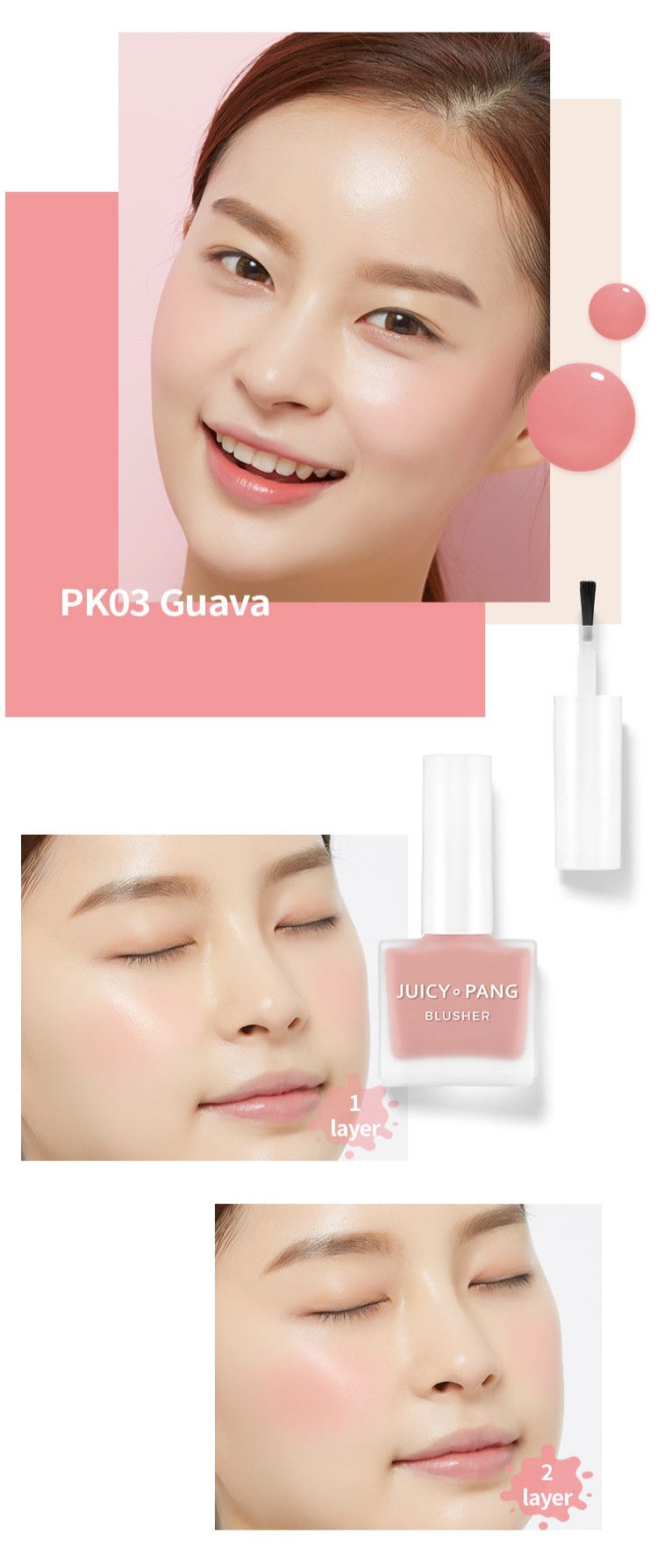 APIEU Juicy-Pang Water Blusher skaistalai PK03