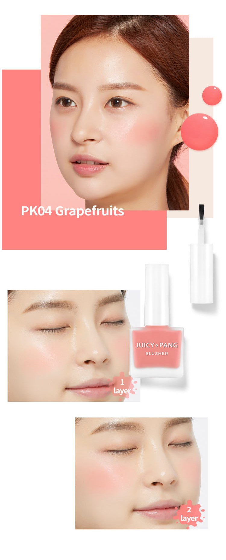 APIEU Juicy-Pang Water Blusher skaistalai PK04