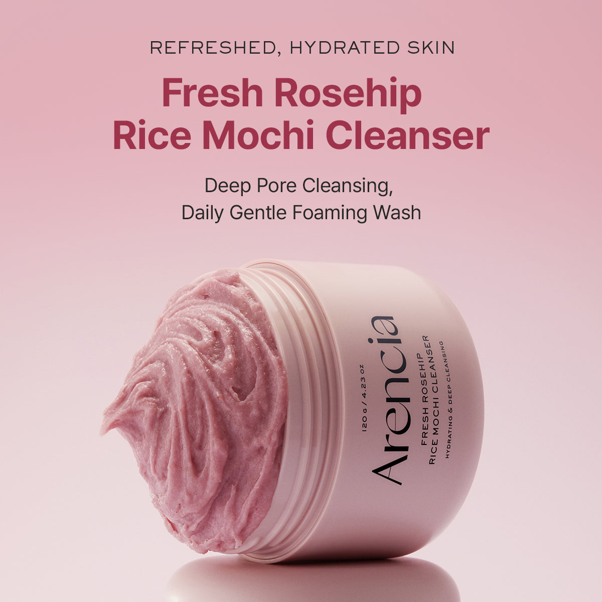 ARENCIA Fresh Rosehip Mochi Cleanser veido prausiklis