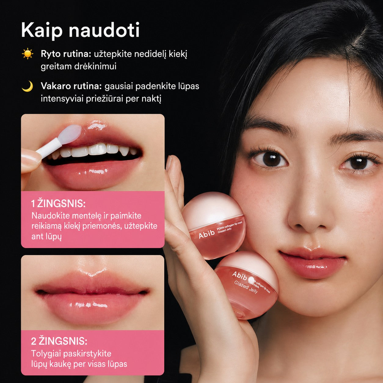 Abib PDRN Collagen Lip Mask Glazed Jelly lūpų kaukė