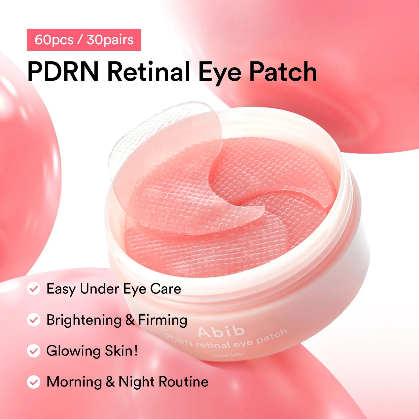Abib PDRN Retinal Eye Patch Jelly paakių geliniai padeliai. Korėjietiška kosmetika