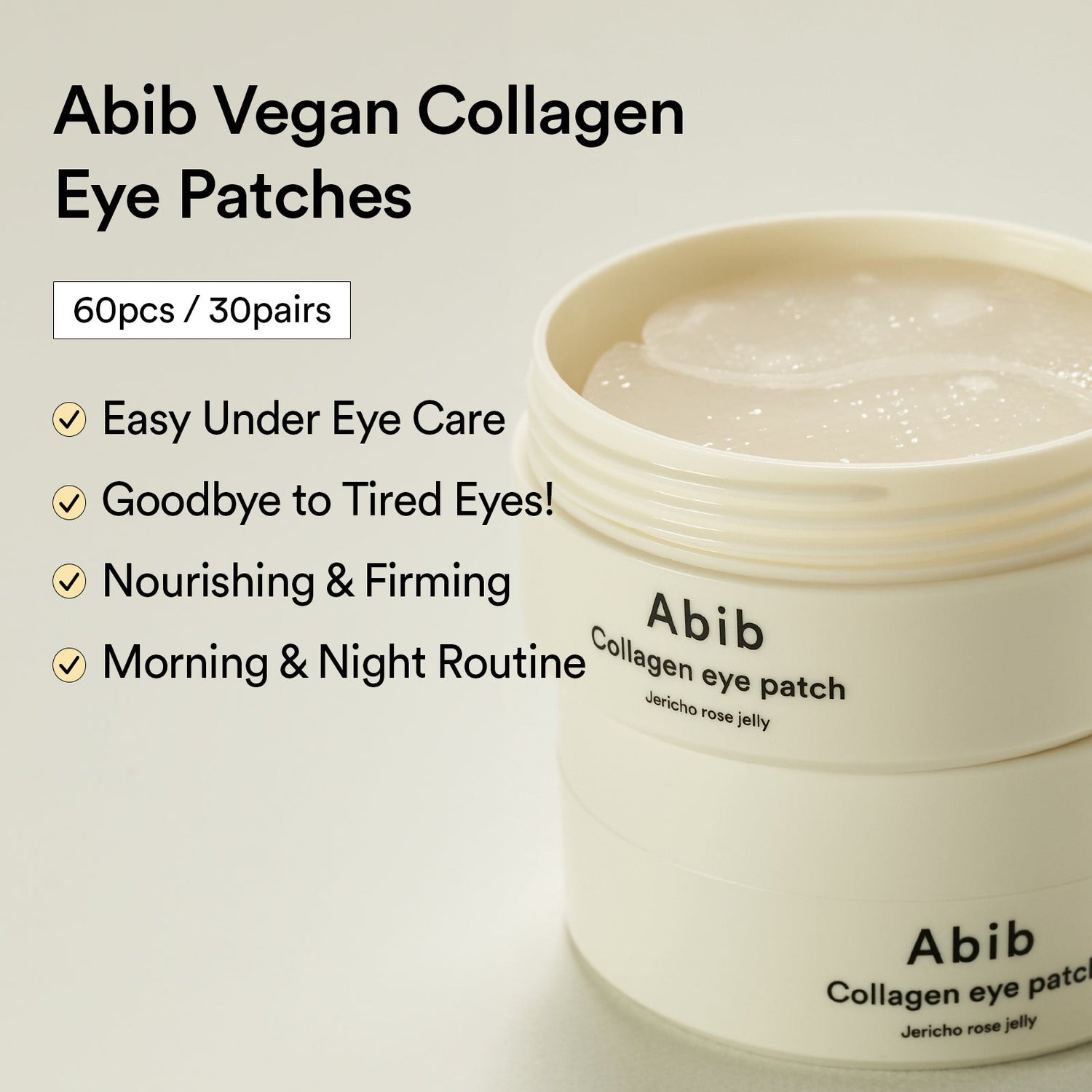 Abib Collagen Eye Patch Jericho Rose Jelly paakių pagalveles su kolagenu