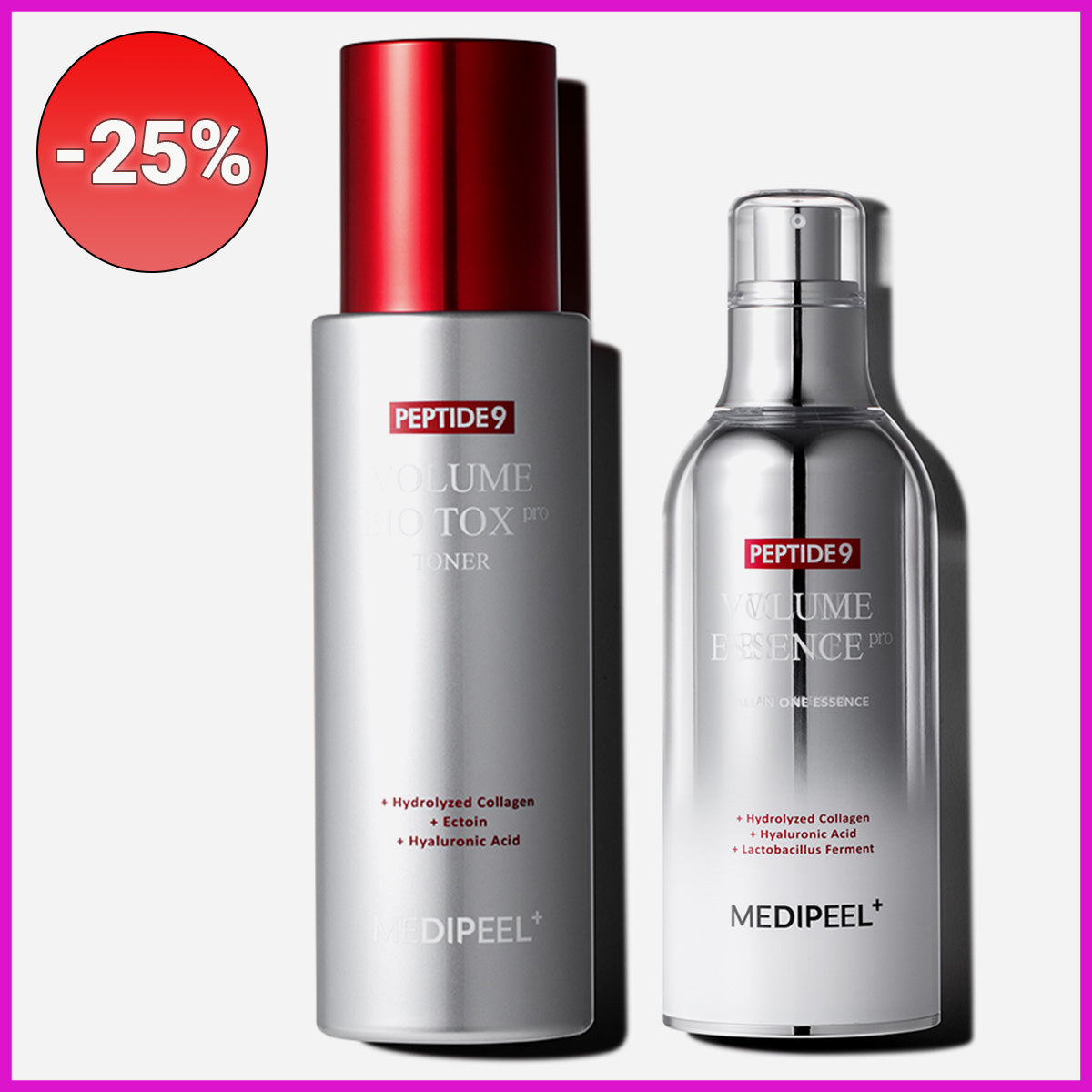 Rinkinys su nuolaida -25%: Medi-Peel Peptide 9 Set: Esencija + Toneris