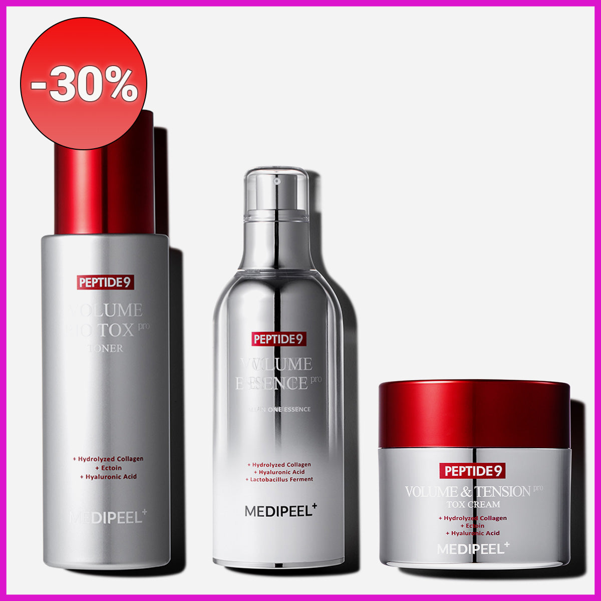 Rinkinys su nuolaida -30%: Medi-Peel Peptide 9 Set: Toner+ Esencija+Kremas