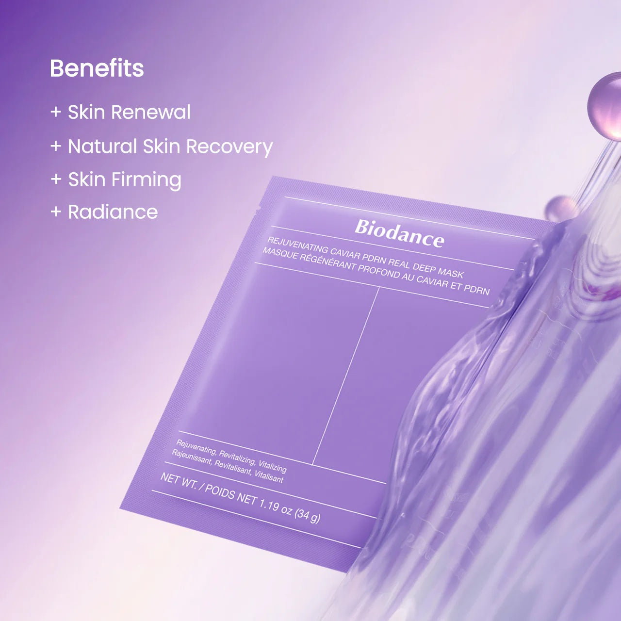 Biodance Rejuvenating Caviar PDRN Real Deep Mask veido kaukė
