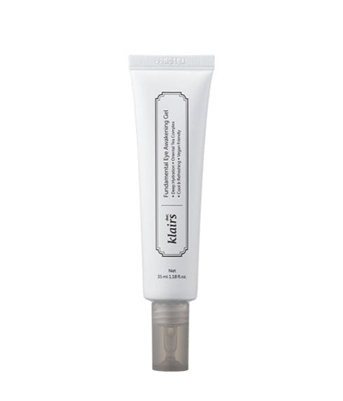 Klairs Fundamental Eye Awakening Gel gelis paakiams su kofeinu. Korėjietiška kosmetika