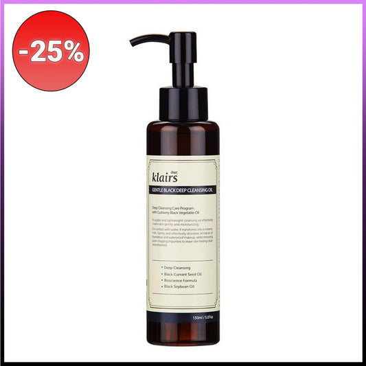 Klairs Gentle Black Deep Cleansing Oil  valomasis aliejus, 150ml