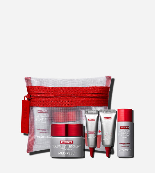 MEDI-PEEL Peptide 9 Volume Bio Tox Trial Kit mini priemonių rinkinys. Korėjietiška kosmetika