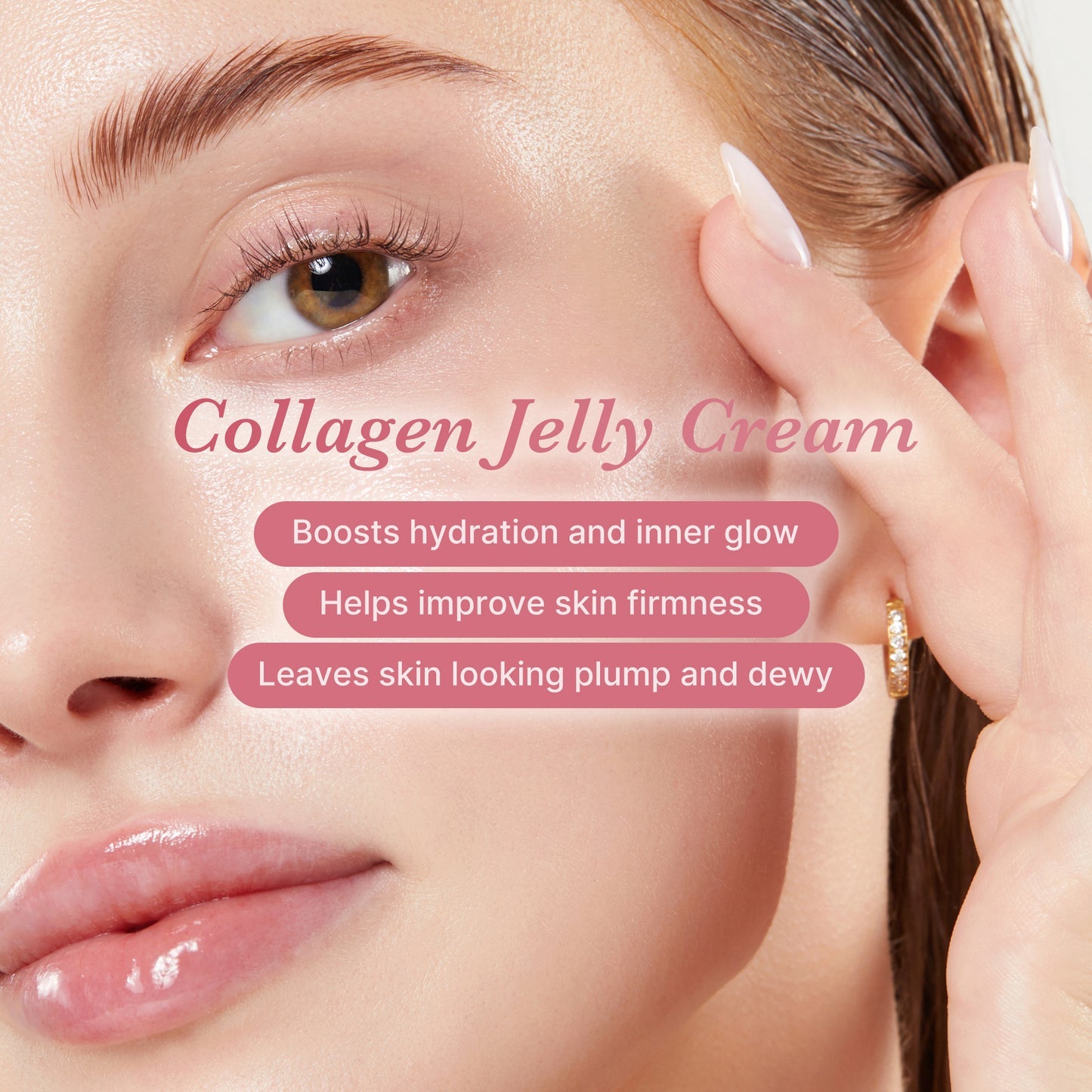 MEDICUBE Collagen Jelly veido kremas su kolagenu intensyviai drėkina, padeda pagerinti odos stangrumą, suteikia putlumo ir natūralaus švytėjimo. 110 ml.