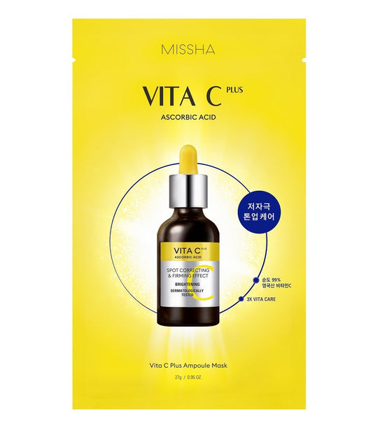 Missha Vita C Plus Spot Correcting Ampoule Sheet Mask lakštinė kaukė, 27g