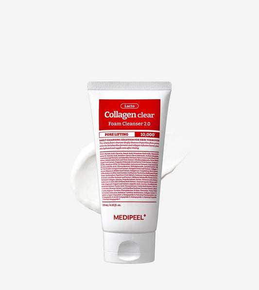 MEDIPEEL Red Lacto Collagen Clear Foam Cleanser 2.0 (120 ml) Putų prausiklis su kolagenu