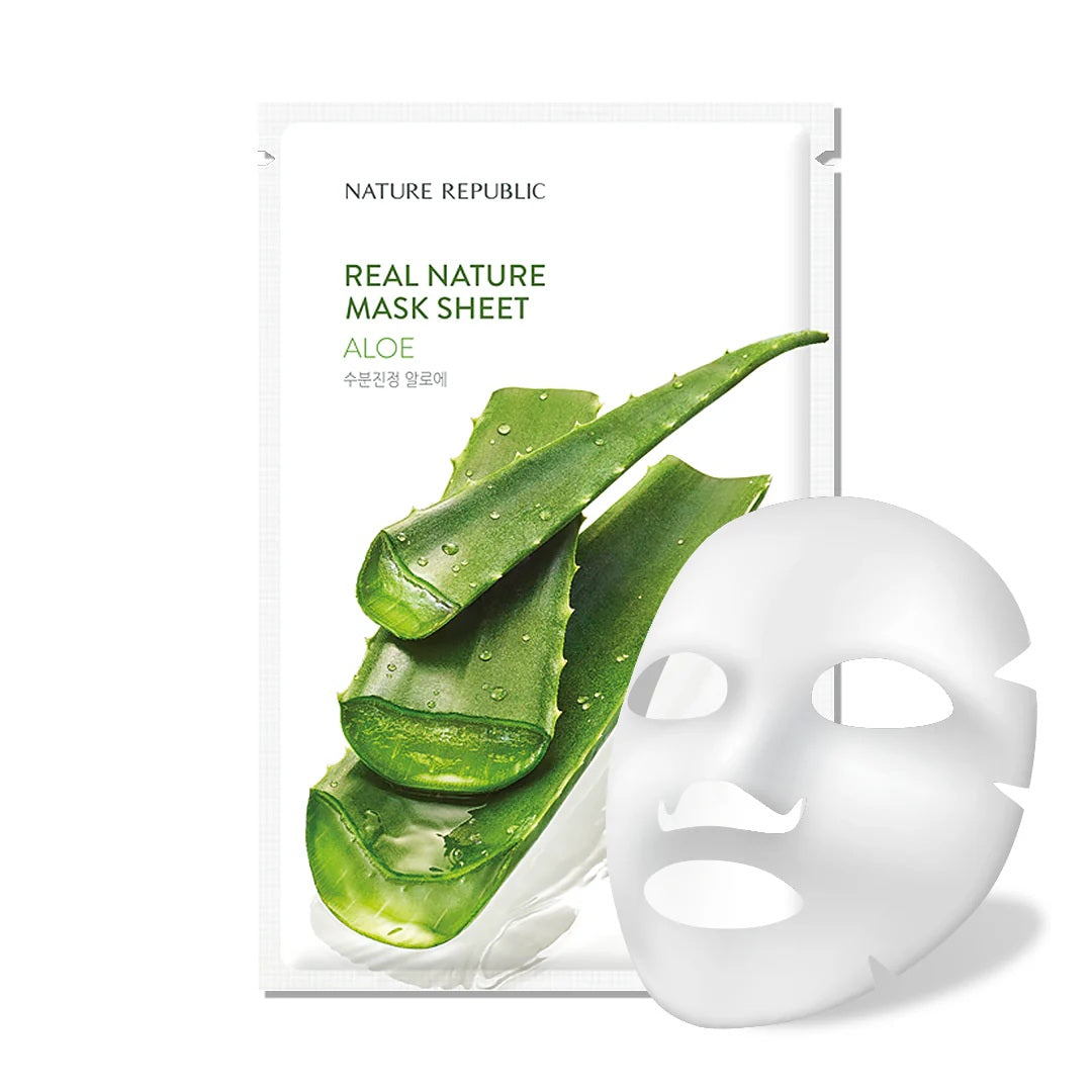 Nature Republic Real Nature Mask Sheet Aloe lakštinė veido kaukė