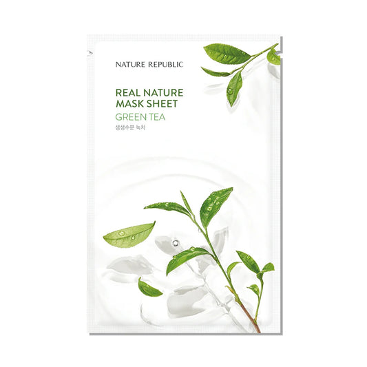 Nature Republic Real Nature Mask Sheet Green Tea lakštinė veido kaukė