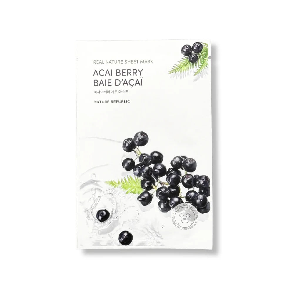 Nature Republic Real Nature Mask Sheet Acaiberry lakštinė veido kaukė