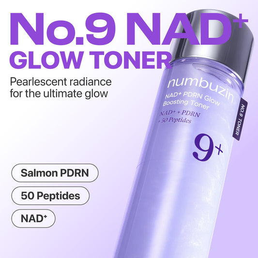 Numbuzin No 9 NAD PDRN Glow Boosting Toner veido toneris