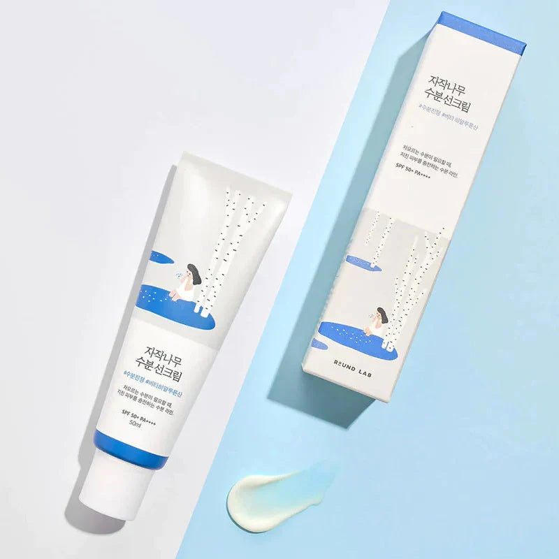 ROUND LAB Birch Juice Moisturizing Sun Cream kremas nuo saulės. SPF50+ Korėjietiška kosmetika Koreamour