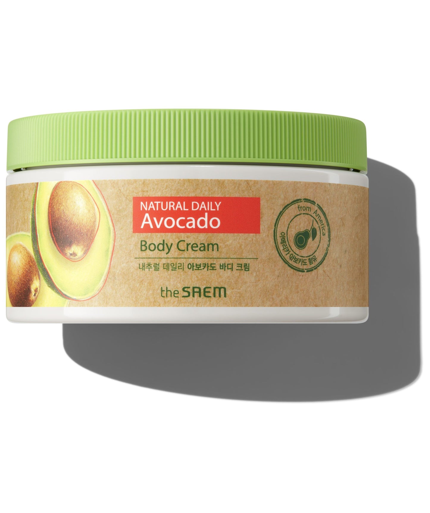 THE SAEM Care Natural Daily Avocado Body Cream kūno kremas, 300 ml