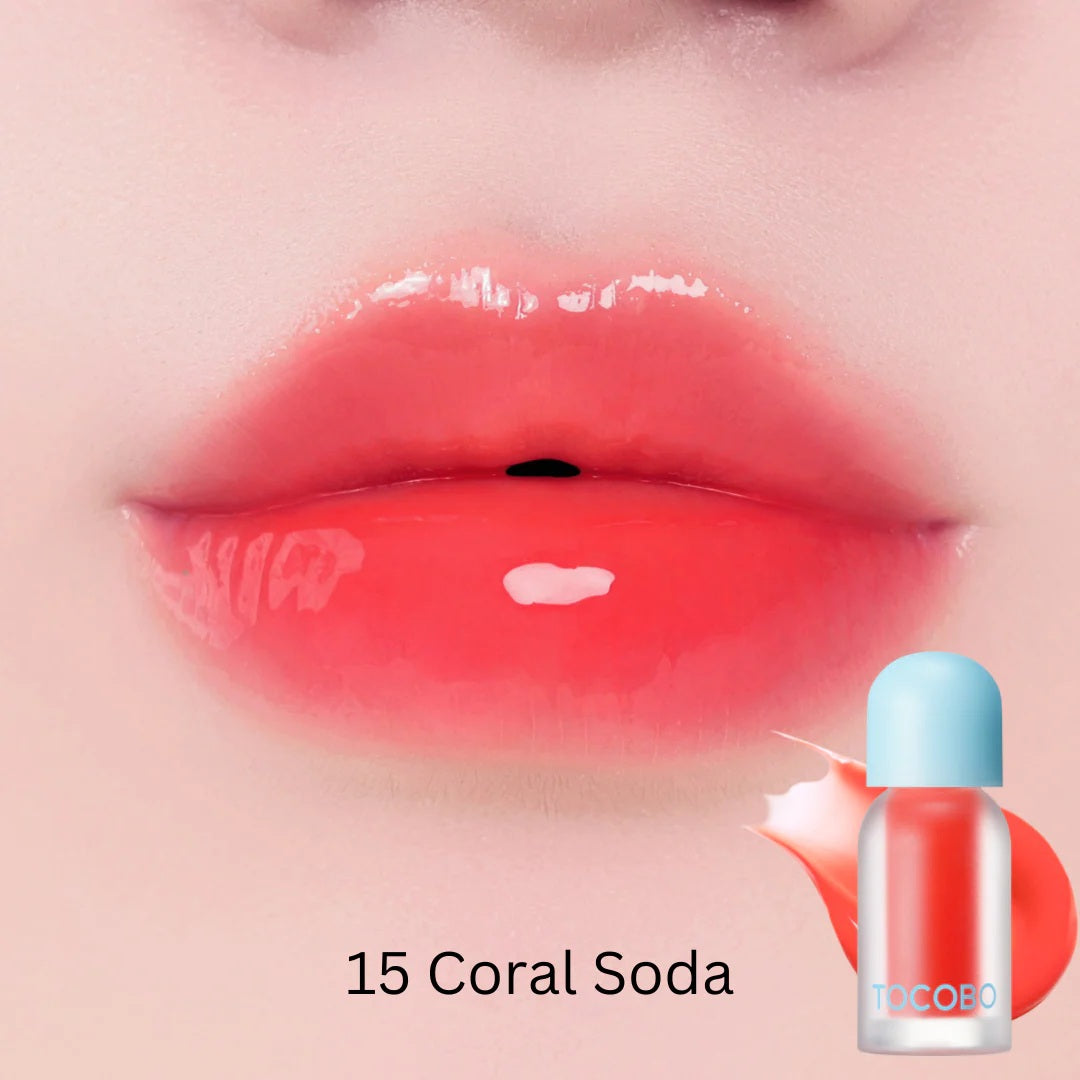 TOCOBO Juicy Berry Plumping Lip Oil 15 Coral Soda. Korėjietiška kosmetika