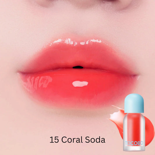 TOCOBO Juicy Berry Plumping Lip Oil 15 Coral Soda. Korėjietiška kosmetika