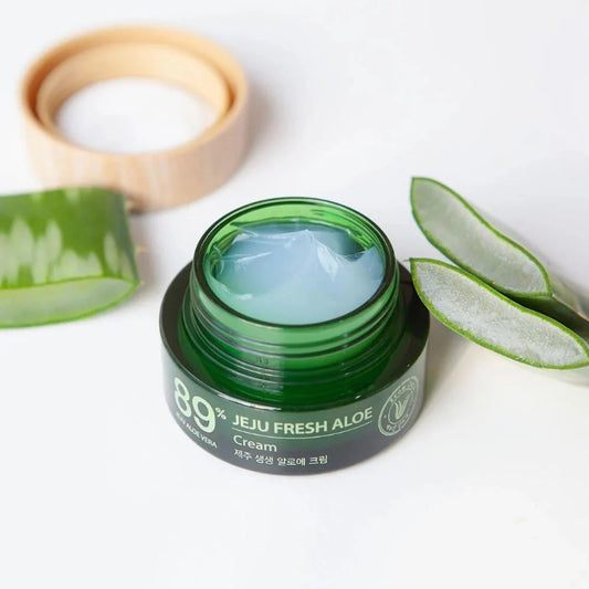 The Saem Jeju Fresh Aloe Crem veido kremas. Korėjietiška kosmetika