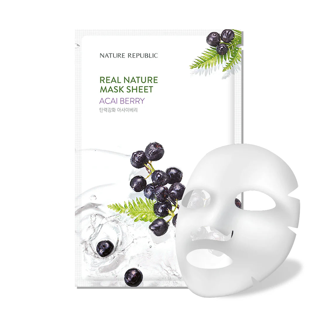 Nature Republic Real Nature Mask Sheet Acaiberry lakštinė veido kaukė