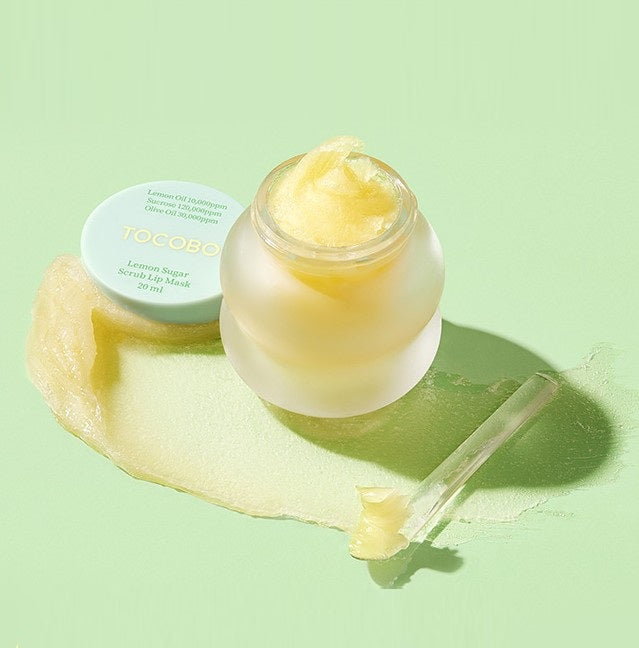 Tocobo Lemon Sugar Scrub Lip Mask lūpų šveičiamoji kaukė. Korėjietiška kosmetika