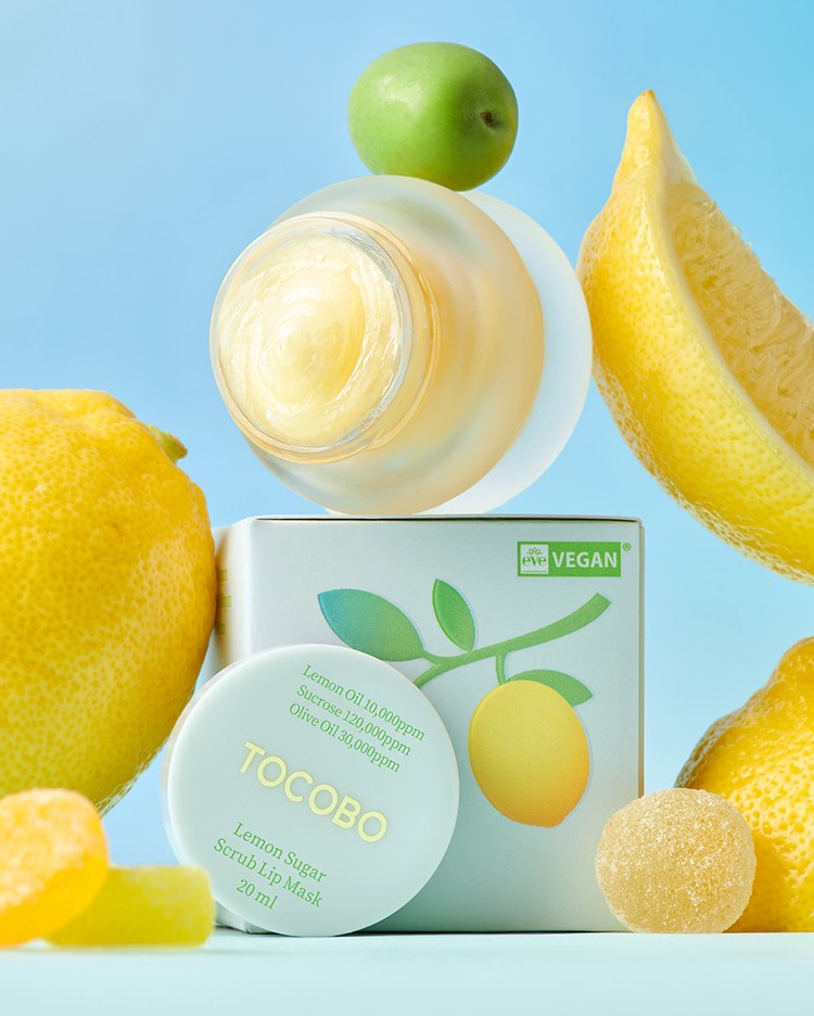 Tocobo Lemon Sugar Scrub Lip Mask lūpų šveičiamoji kaukė. Korėjietiška kosmetika