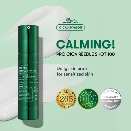 VT Cosmetics Pro Cica Reedle Shot 100 raminamoji veido ampulė