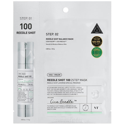VT - Reedle Shot 100 2-Step Mask ampulė  + lakštinė kaukė