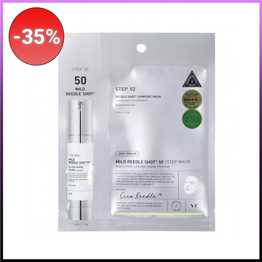 VT - Mild Reedle Shot 50 2-Step Mask ampulė  + lakštinė kaukė
