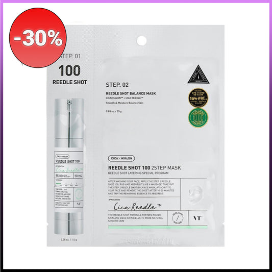 VT - Reedle Shot 100 2-Step Mask ampulė  + lakštinė kaukė