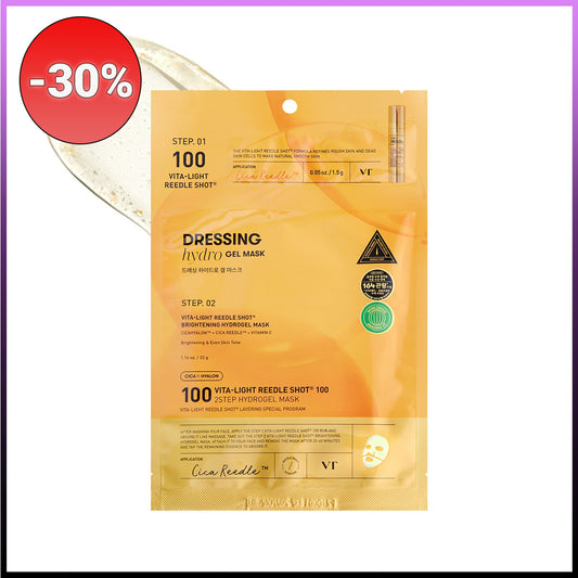 VT Cosmetics VITA-LIGHT Reedle Shot 100 2-Step Hydrogel Mask