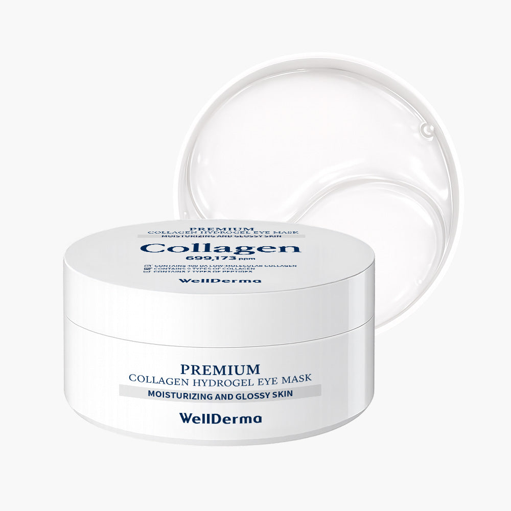 WellDerma Premium Collagen Hydrogel Eye Mask paakių pagalvėlės.  Korėjietiška kosmetika